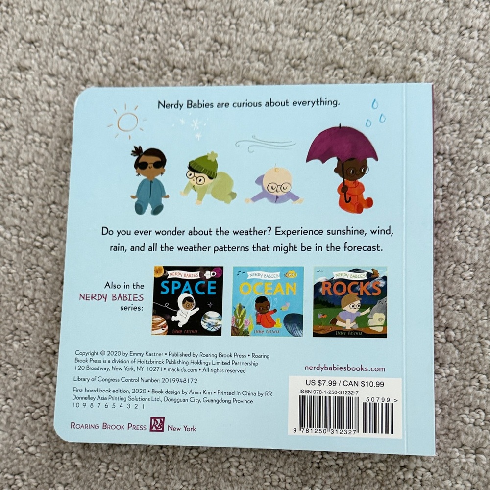 NERDY BABIES Board Book Set - Insects, Space, Ocean, Rocks, Weather - Picture 7 of 11